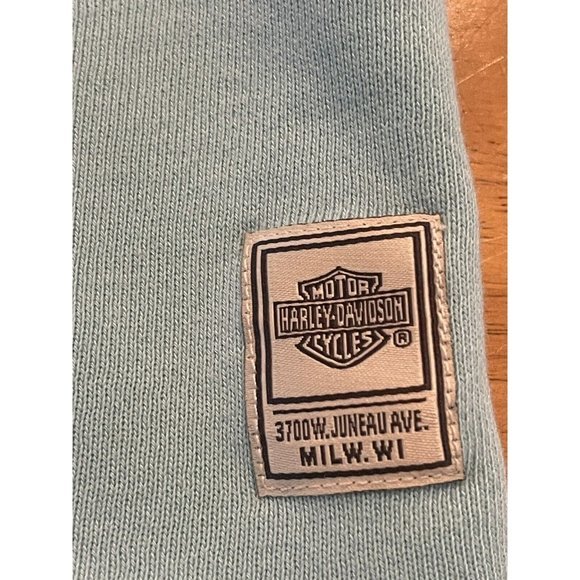Harley-Davidson Women's M‎ Blue Pullover Hoodie hooded sweatshirt Missing String - Picture 6 of 9